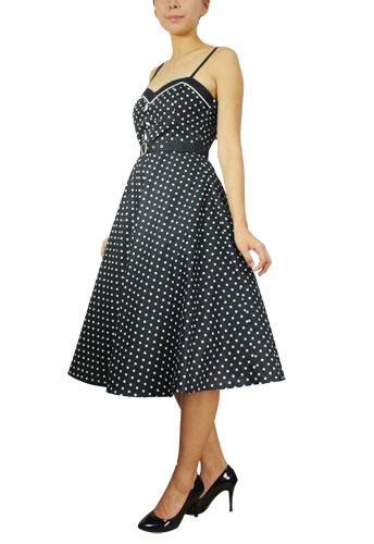 Retro Flare Polka Dot Dress Mode Mundo