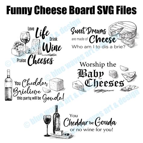 Funny Charcuterie Board Svg Files Cheesy Svg Files Cheese Etsy Canada