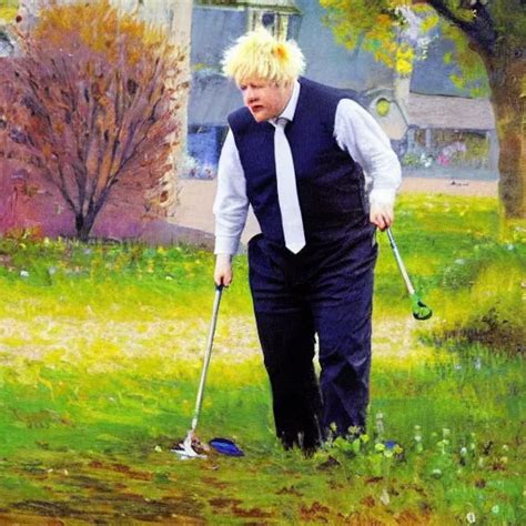 An Impressionist Painting Of Boris Johnson Doing Stable Diffusion