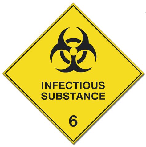 Infectious Substance 6 Diamond Sign Sign Here Signs