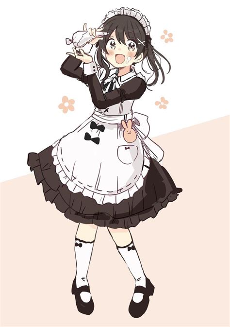 Pin By Ryo On メイドさん イラスト Anime Maid Maid Outfit Anime Girl Drawing