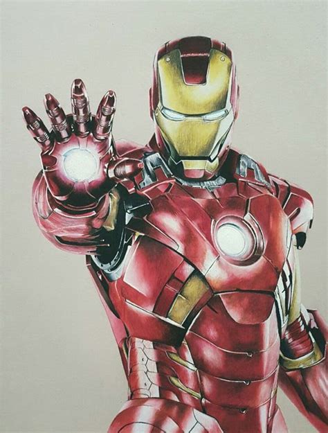 Iron Man Realistic Drawing With Color Pencils Follow Me New Pins Every