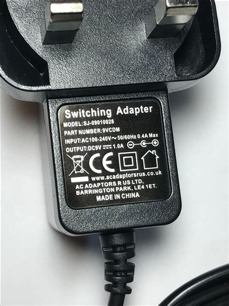 9v Ac Adaptor Power Supply Charger For Reebok Zr9 Exercise Bike