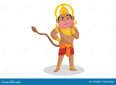Lord Hanuman Vector Cartoon Illustration Stock Vector Illustration Of