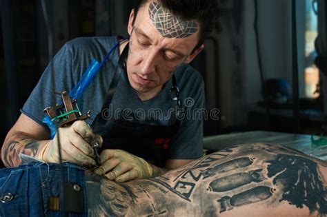 Tattoo Master In Studio Stock Image Image Of Adult Gloves 51566277
