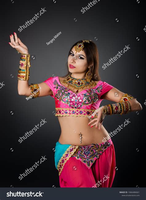 Girl Takes Indian Folk Dance National Stock Photo Edit Now 1066486661