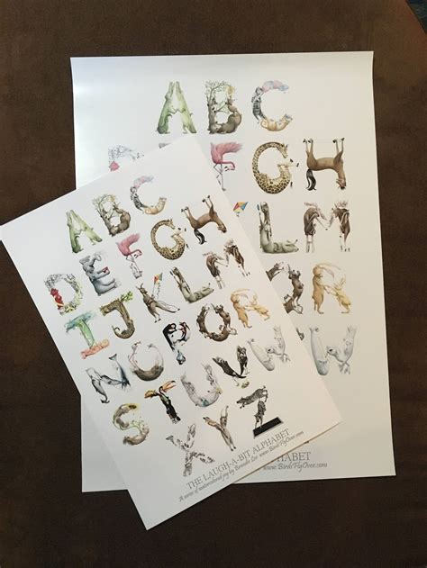 Alphabet Poster Animals Print Baby Room Watercolor Abc Etsy