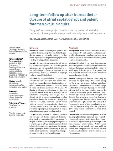 Pdf Long Term Follow Up After Transcatheter Closure Of Atrial Septal