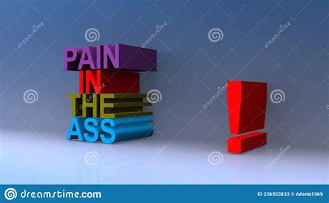 Pain In The On Blue Stock Image Image Of Anus Pain 236553833