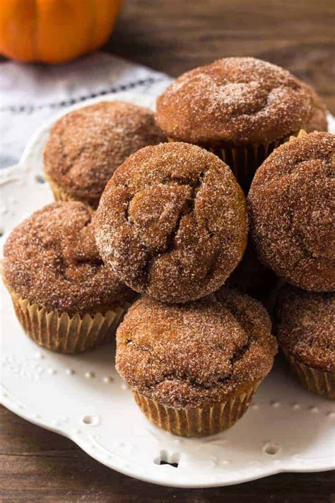 Moist Pumpkin Muffins Are Topped With Delicious Cinnamon Sugar