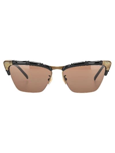 Gucci Bamboo Effect Cat Eye Sunglasses Modesens