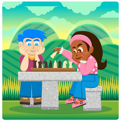 Clipart Kids Playing Chess 2