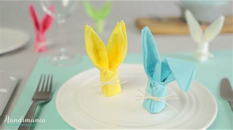 How To Fold A Bunny Napkin Easter Craft Ideas 1 Youtube