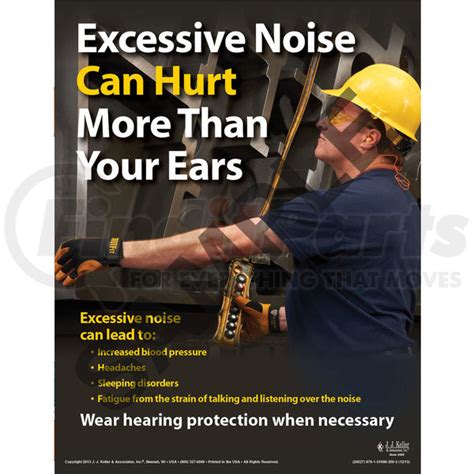 26627 By Jj Keller Excessive Noise Workplace Safety Training Poster