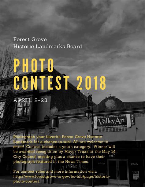 Photo Contest Announced | Forest Grove Oregon