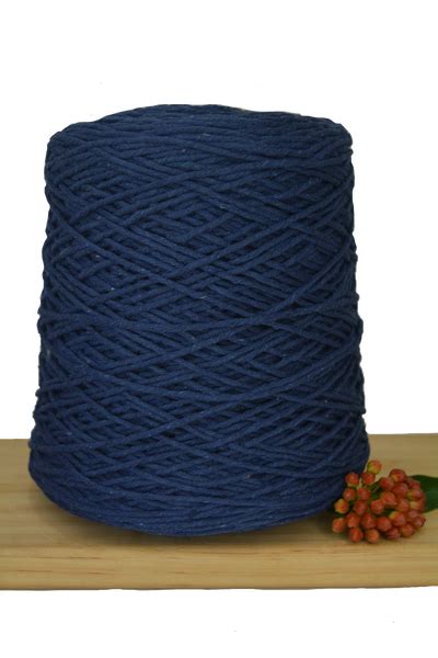 Coloured 1ply Cotton Warping Macrame Crochet String 15mm Ink