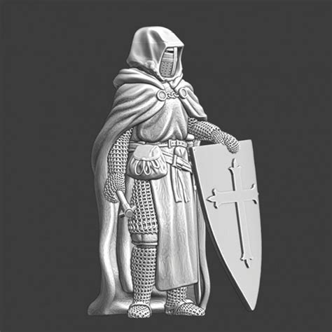 Ncm068 Medieval Leper Knight With Mace Order Of Lazarus Etsy