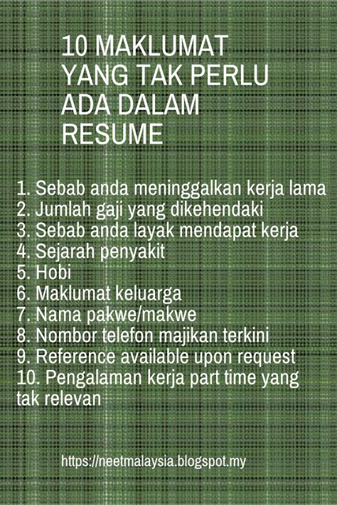 Yelah, macam mana korang nak beli rumah kalau duit simpanan pun takde kan? Neet Malaysia: Macam Mana Nak Buat Resume