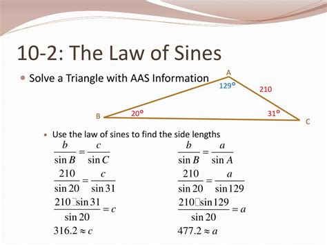 Ppt 10 2 The Law Of Sines Day 1 Powerpoint Presentation Free