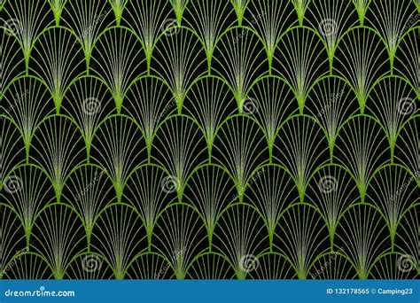 Green Art Deco Background Stock Illustration Illustration Of Circle