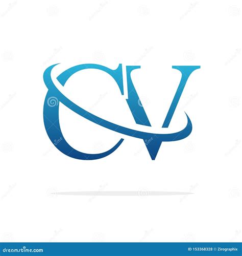 Cv Creative Logo Design Vector Art Stock Illustration Illustration Of