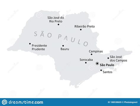 Sao Paulo State Isolated Map Stock Illustration Illustration Of Icon