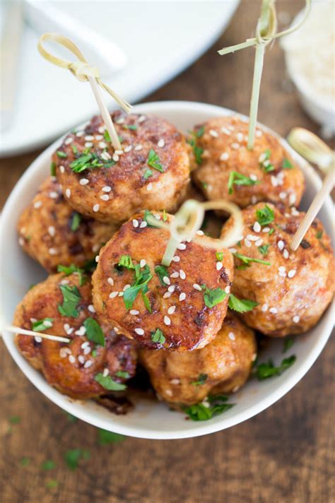 If you're looking for a recipe for chicken meatballs without breadcrumbs, swap chicken for turkey in my whole30. Asian Style Chicken Meatballs