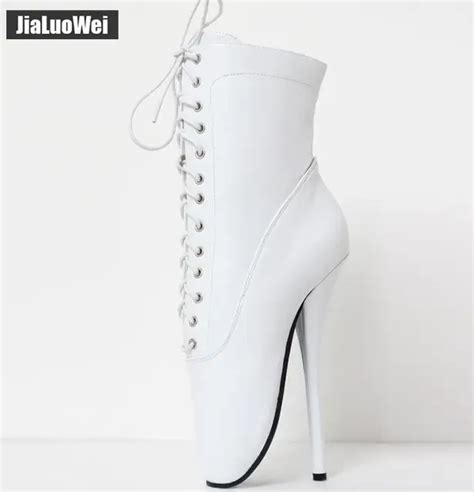 Buy Jialuowei 7 Spike High Heels Ballet Ankle Boots Sexy Fetish Pointed Toe