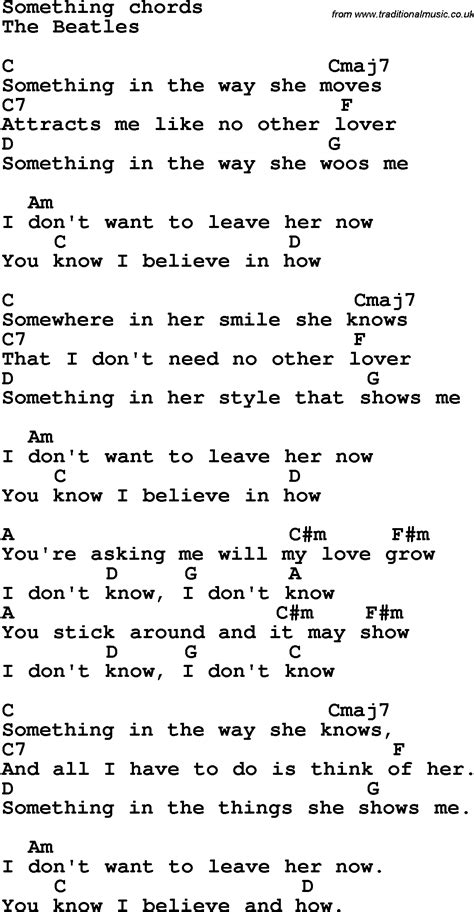 Song Lyrics With Guitar Chords For Something The Beatles 8288 Hot Sex Picture