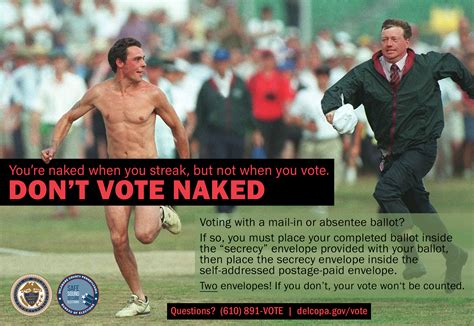 Delaware County Launches New Campaign Cautioning Voters Dont Vote Naked Delaware County