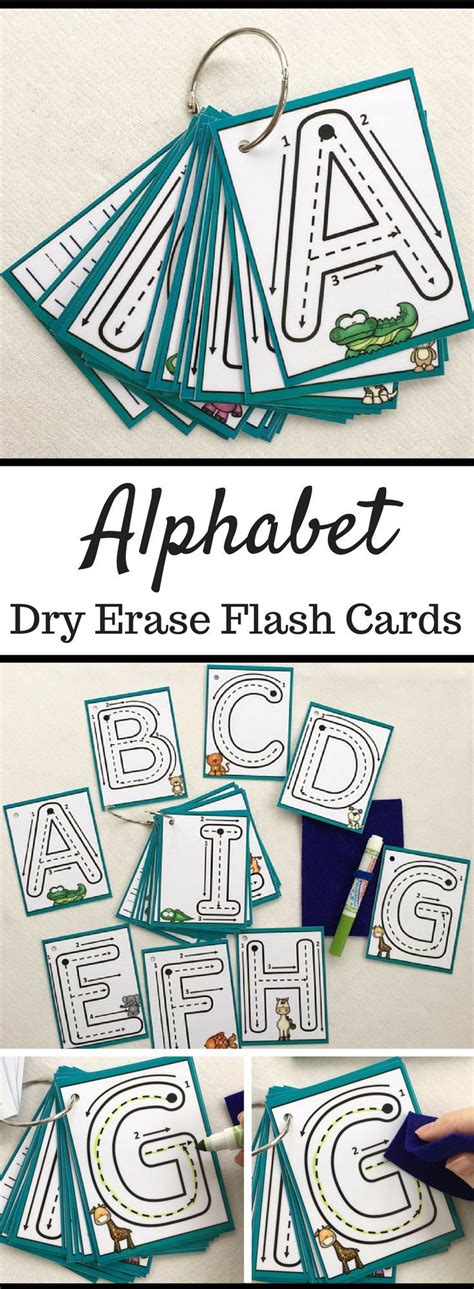 Uppercase Little Letters Clip Cards Dry Erase Alphabet