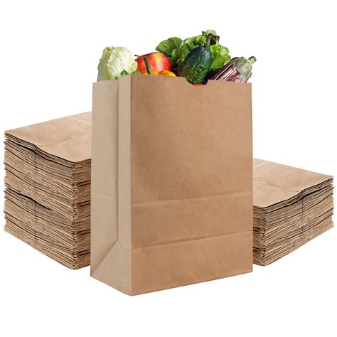Buy Stock Your Home Lb Kraft Brown Paper Bags Count Kraft Brown Paper Grocery Bags