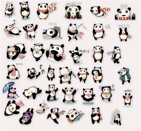 Line Panda Sticker Collage By Flinden On Deviantart Panda Artwork