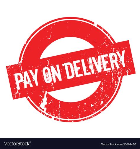 Pay On Delivery Rubber Stamp Royalty Free Vector Image
