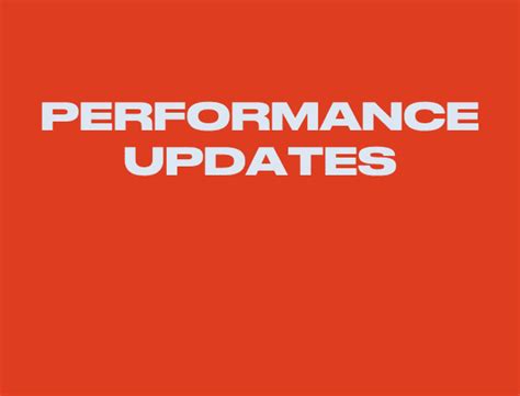 Performance Calendar Updates Usuo