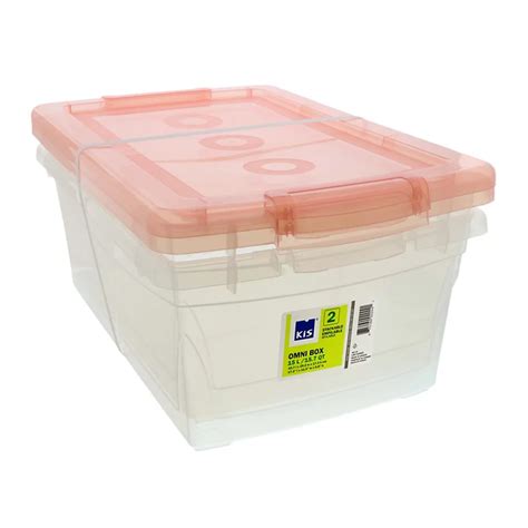 Kis 5 Liter Storage Box With Pink Lid Shop Storage Bins At H E B
