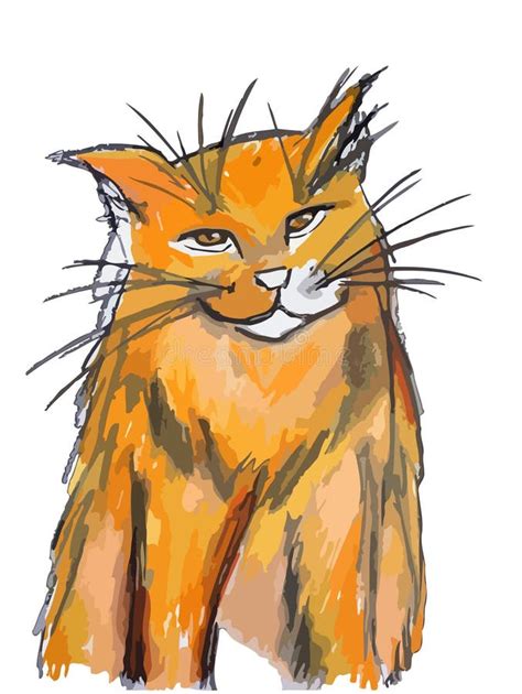 Orange Cat Stock Illustration Illustration Of Beautiful 56256927