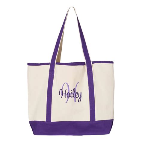 Personalized Tote Bag With Name And Initial Personalized Brides