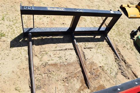 Sold Price Tomahawk Square Bale Hay Spear Frame Skid Steer Attachment