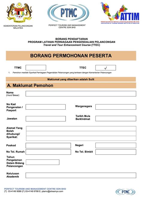 Perfect Tourism And Management Centre Sdn Bhd Download Form