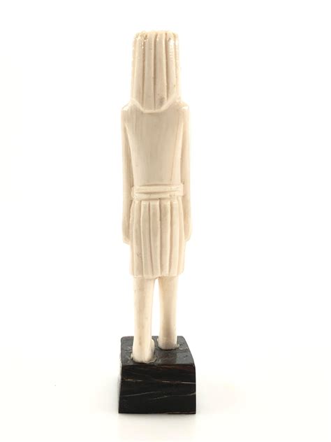 Lot Egyptian Hand Carved Ivory Pharaoh Figurine