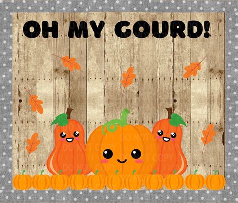 Oh My Gourd Classroom Bulletin Board Fall Decorations Etsy
