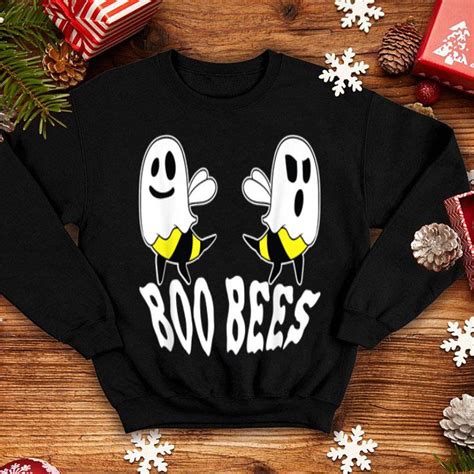 official boo bees ghost women boobs beekeeper bee lover halloween shirt hoodie sweater