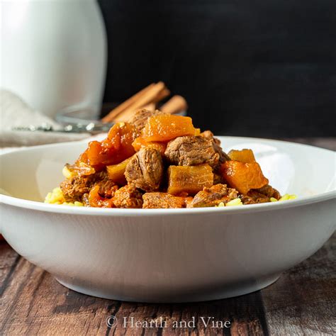 Eggplant And Beef Stew With Turmeric Rice Hearth And Vine