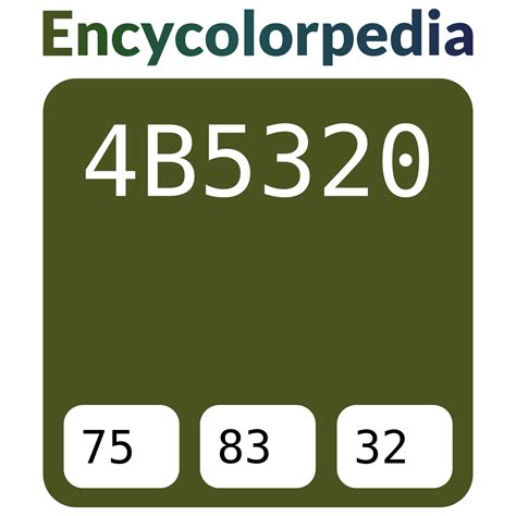 Army Green 4b5320 Hex Color Code Rgb And Paints Hex Color Codes