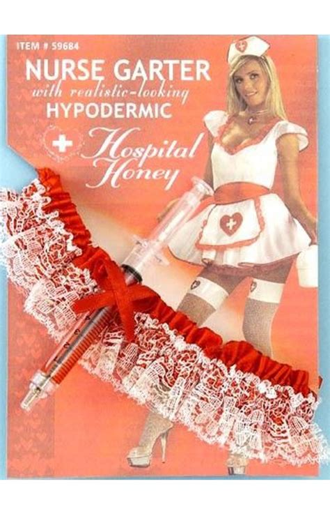 Hospital Honey Nurse Costume Garter With Hypo ToyHo Com