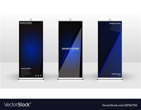 Vertical Banner Template Design Can Be Used Vector Image