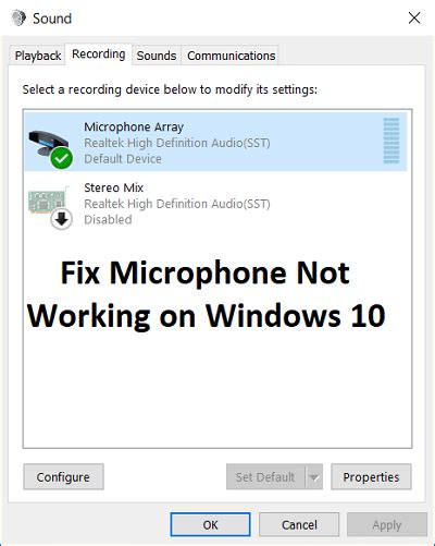 Fix Microphone Not Working On Windows 10 Techcult
