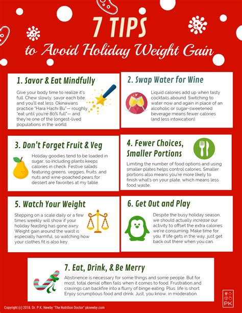 Seven Tips To Avoid Holiday Weight Gain Infographic Pk Newby