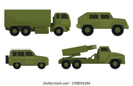Armored Military Vehicles Isolated On White Stock Vector Royalty Free